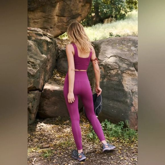 NWOT! Free People FP Movement Good Karma 7/& Leggings, SZ XS/S, Bright Purple - Picture 2 of 8